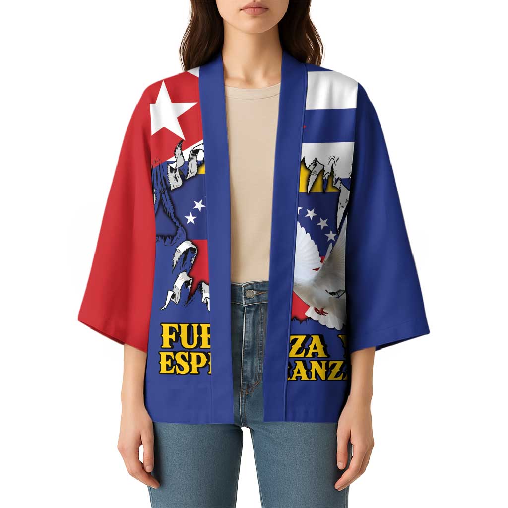 Personalized Cuba Venezuela Kimono Fuerza Y Esperanza - Wonder Print Shop