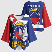 Personalized Cuba Venezuela Kimono Sleeve Blouse Fuerza Y Esperanza - Wonder Print Shop