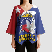 Personalized Cuba Venezuela Kimono Sleeve Blouse Fuerza Y Esperanza - Wonder Print Shop