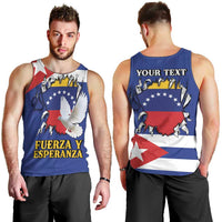Personalized Cuba Venezuela Men Tank Top Fuerza Y Esperanza - Wonder Print Shop