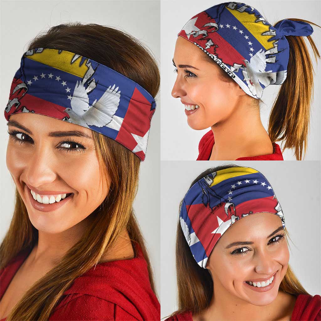 Personalized Cuba Venezuela Neck Gaiter Fuerza Y Esperanza - Wonder Print Shop