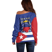 Personalized Cuba Venezuela Off Shoulder Sweater Fuerza Y Esperanza - Wonder Print Shop