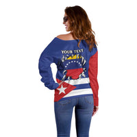 Personalized Cuba Venezuela Off Shoulder Sweater Fuerza Y Esperanza - Wonder Print Shop