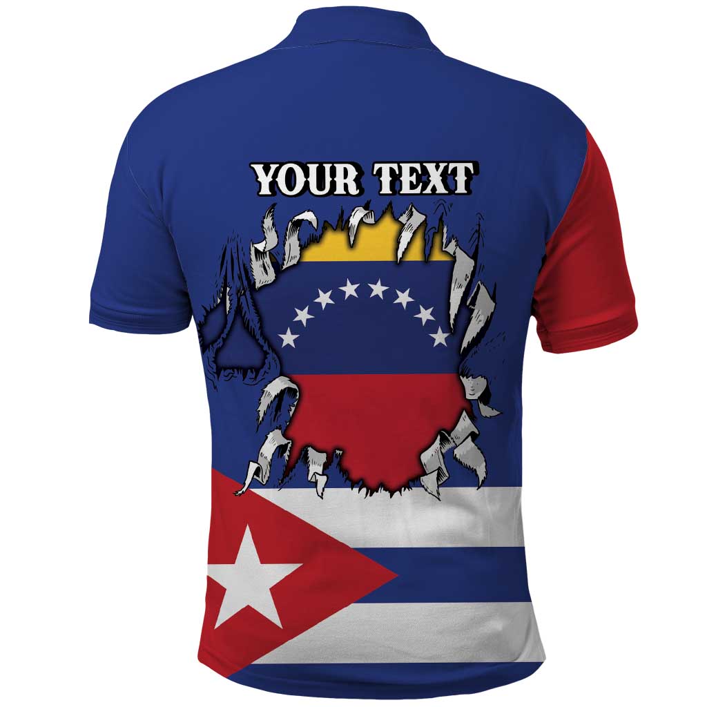Personalized Cuba Venezuela Polo Shirt Fuerza Y Esperanza - Wonder Print Shop