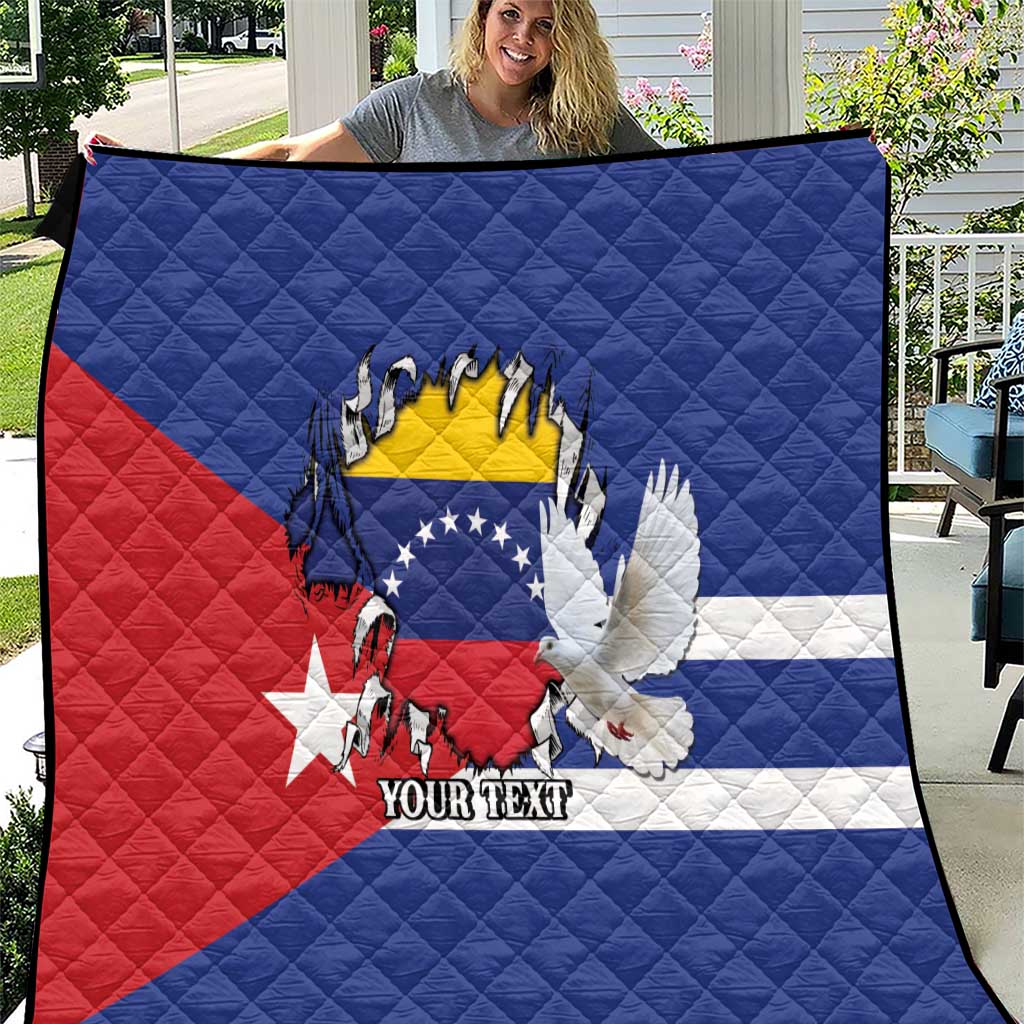 Personalized Cuba Venezuela Quilt Fuerza Y Esperanza - Wonder Print Shop