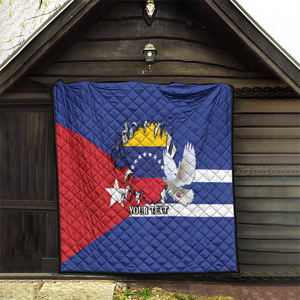 Personalized Cuba Venezuela Quilt Fuerza Y Esperanza - Wonder Print Shop