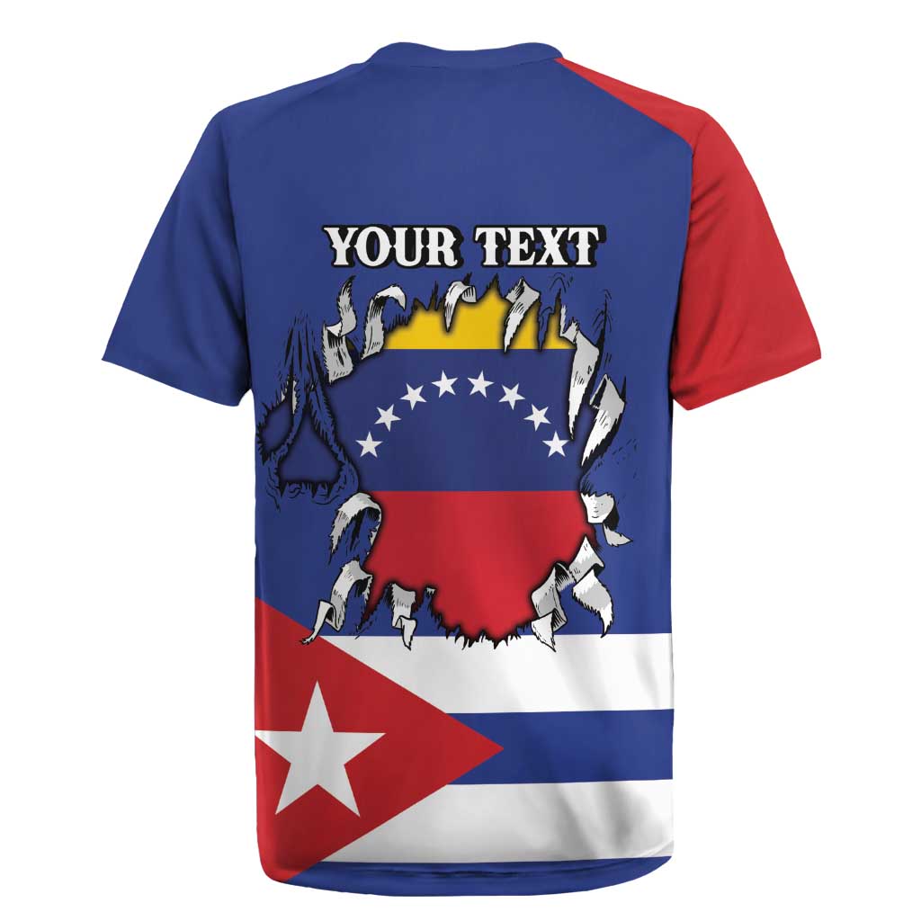 Personalized Cuba Venezuela Rugby Jersey Fuerza Y Esperanza - Wonder Print Shop