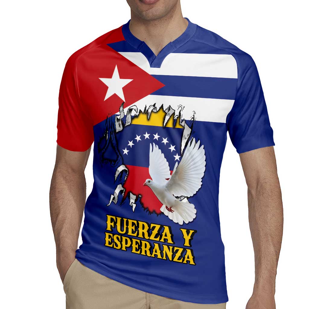 Personalized Cuba Venezuela Rugby Jersey Fuerza Y Esperanza - Wonder Print Shop