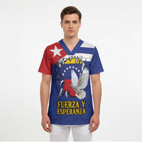 Personalized Cuba Venezuela Scrub Top Fuerza Y Esperanza - Wonder Print Shop