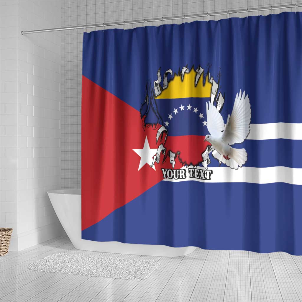 Personalized Cuba Venezuela Shower Curtain Fuerza Y Esperanza - Wonder Print Shop