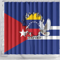 Personalized Cuba Venezuela Shower Curtain Fuerza Y Esperanza - Wonder Print Shop