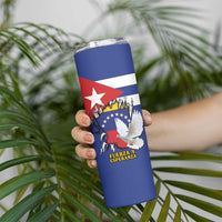 Personalized Cuba Venezuela Skinny Tumbler Fuerza Y Esperanza - Wonder Print Shop