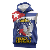Personalized Cuba Venezuela Sleeveless Hoodie Fuerza Y Esperanza - Wonder Print Shop