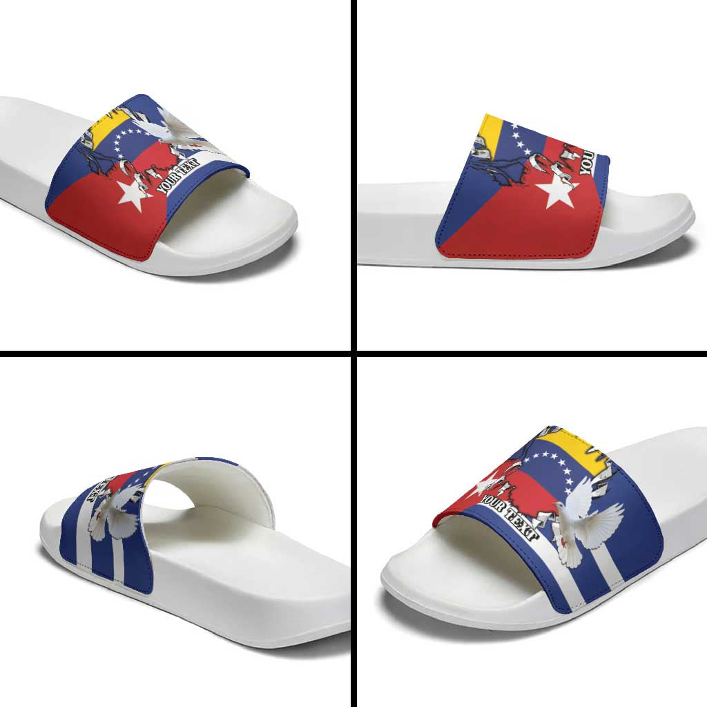 Personalized Cuba Venezuela Slide Sandals Fuerza Y Esperanza - Wonder Print Shop