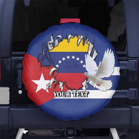 Personalized Cuba Venezuela Spare Tire Cover Fuerza Y Esperanza - Wonder Print Shop