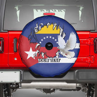 Personalized Cuba Venezuela Spare Tire Cover Fuerza Y Esperanza - Wonder Print Shop