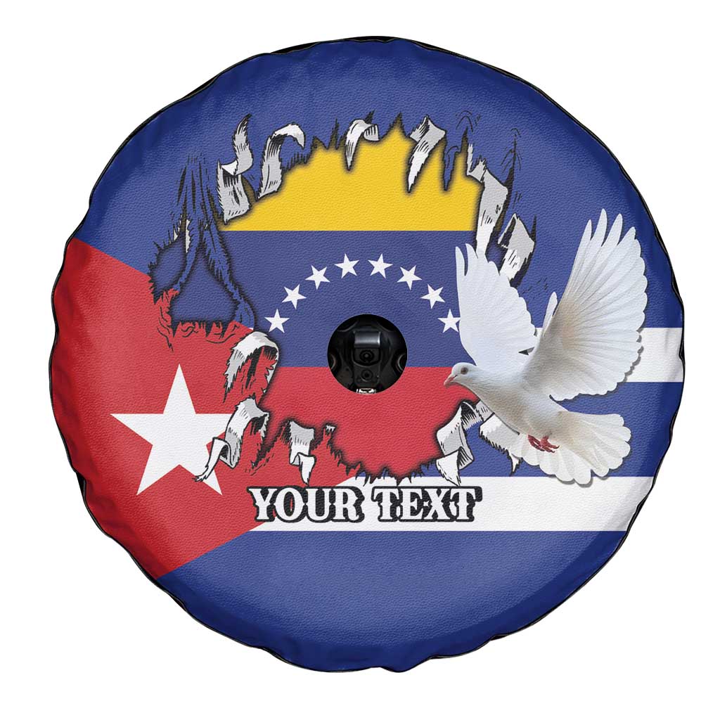 Personalized Cuba Venezuela Spare Tire Cover Fuerza Y Esperanza - Wonder Print Shop