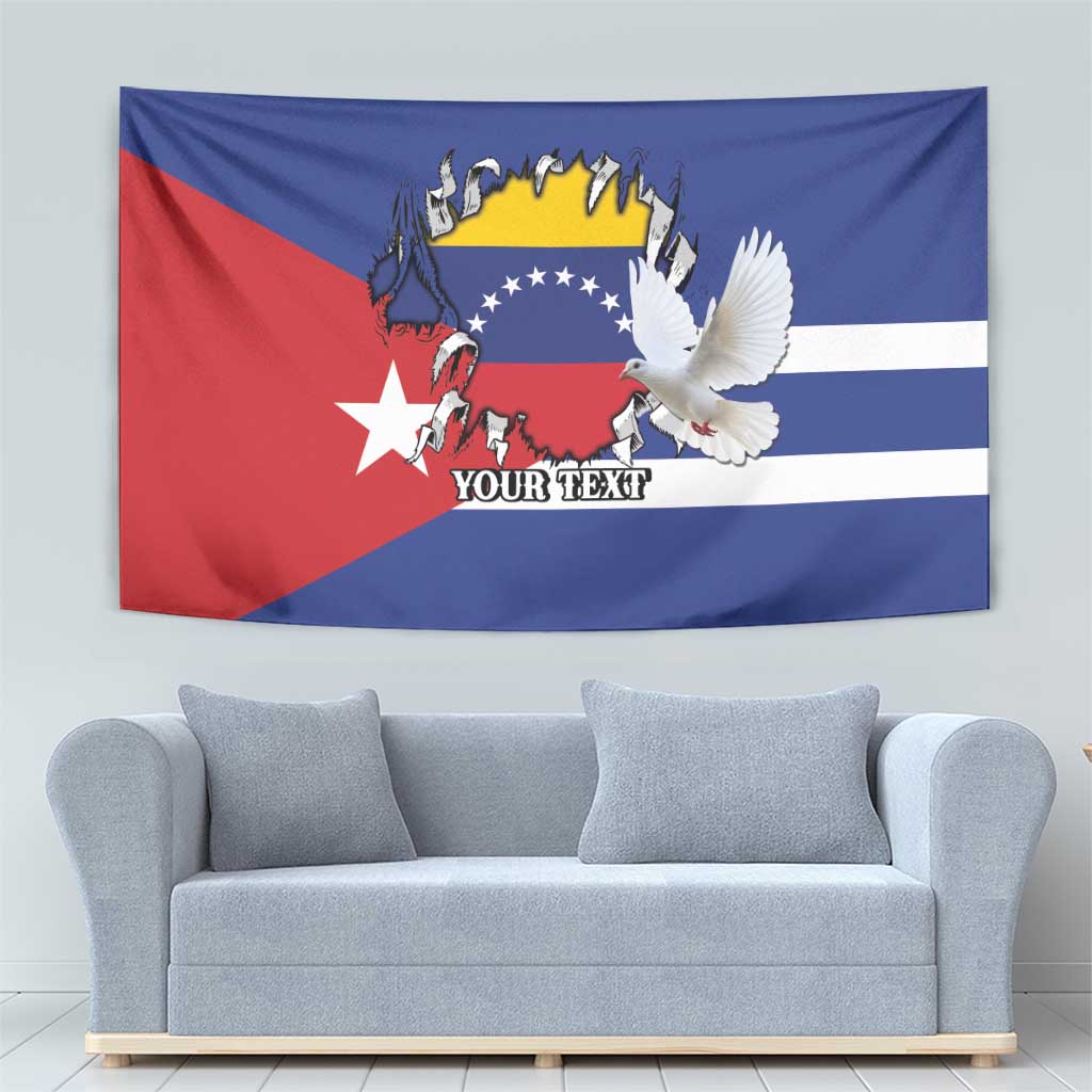 Personalized Cuba Venezuela Tapestry Fuerza Y Esperanza - Wonder Print Shop
