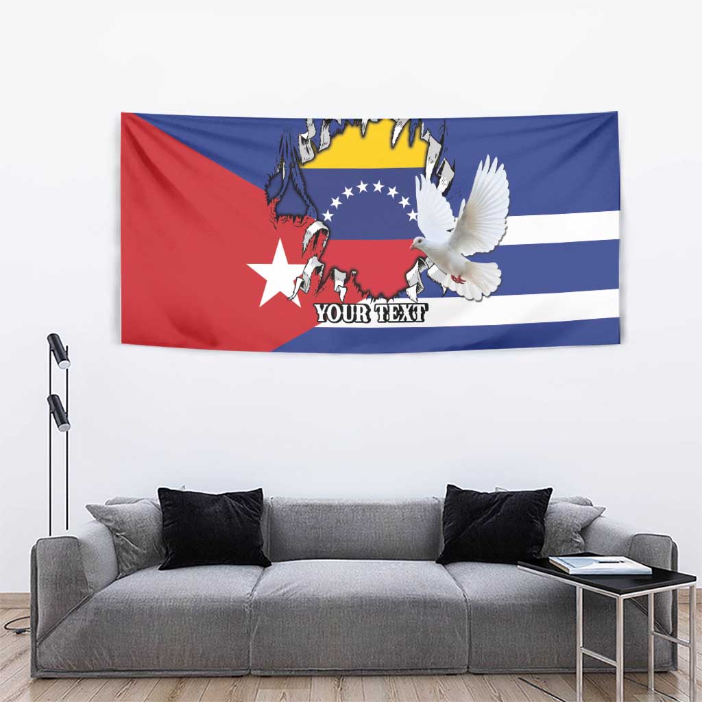 Personalized Cuba Venezuela Tapestry Fuerza Y Esperanza - Wonder Print Shop