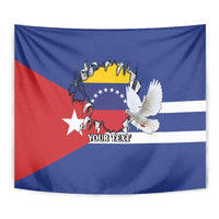 Personalized Cuba Venezuela Tapestry Fuerza Y Esperanza - Wonder Print Shop
