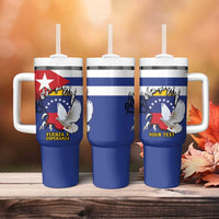 Personalized Cuba Venezuela Tumbler With Handle Fuerza Y Esperanza - Wonder Print Shop