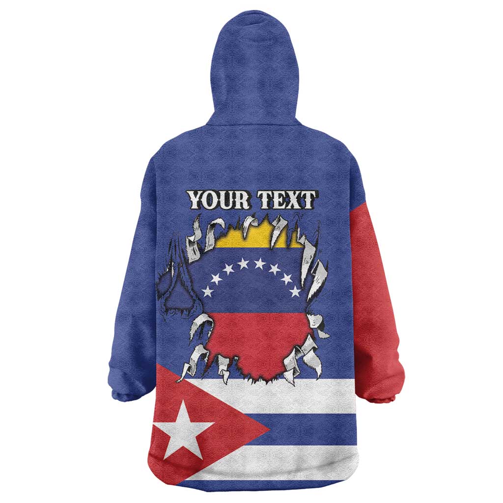 Personalized Cuba Venezuela Wearable Blanket Hoodie Fuerza Y Esperanza - Wonder Print Shop