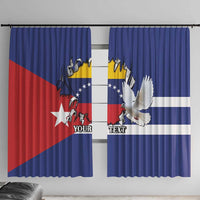 Personalized Cuba Venezuela Window Curtain Fuerza Y Esperanza - Wonder Print Shop