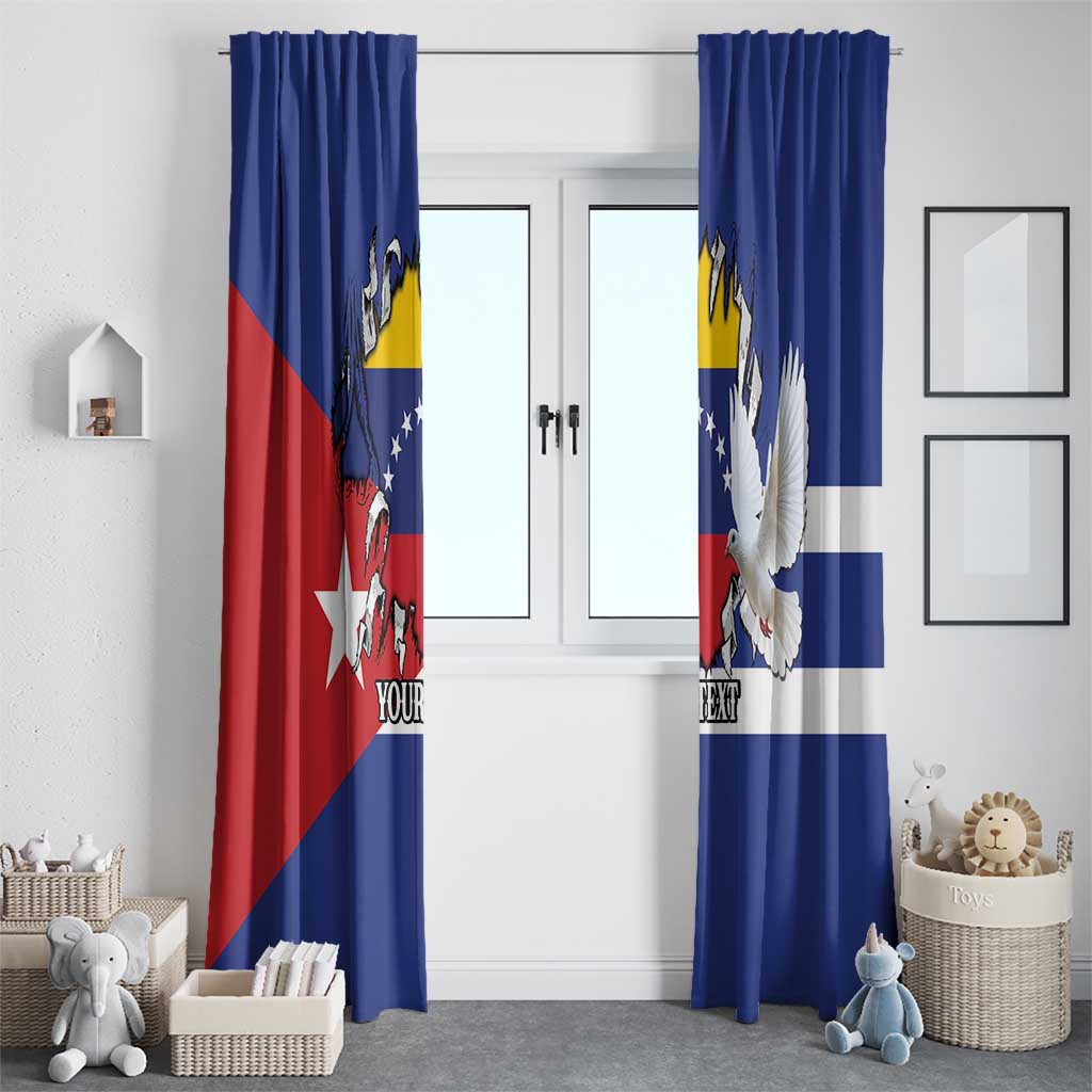 Personalized Cuba Venezuela Window Curtain Fuerza Y Esperanza - Wonder Print Shop