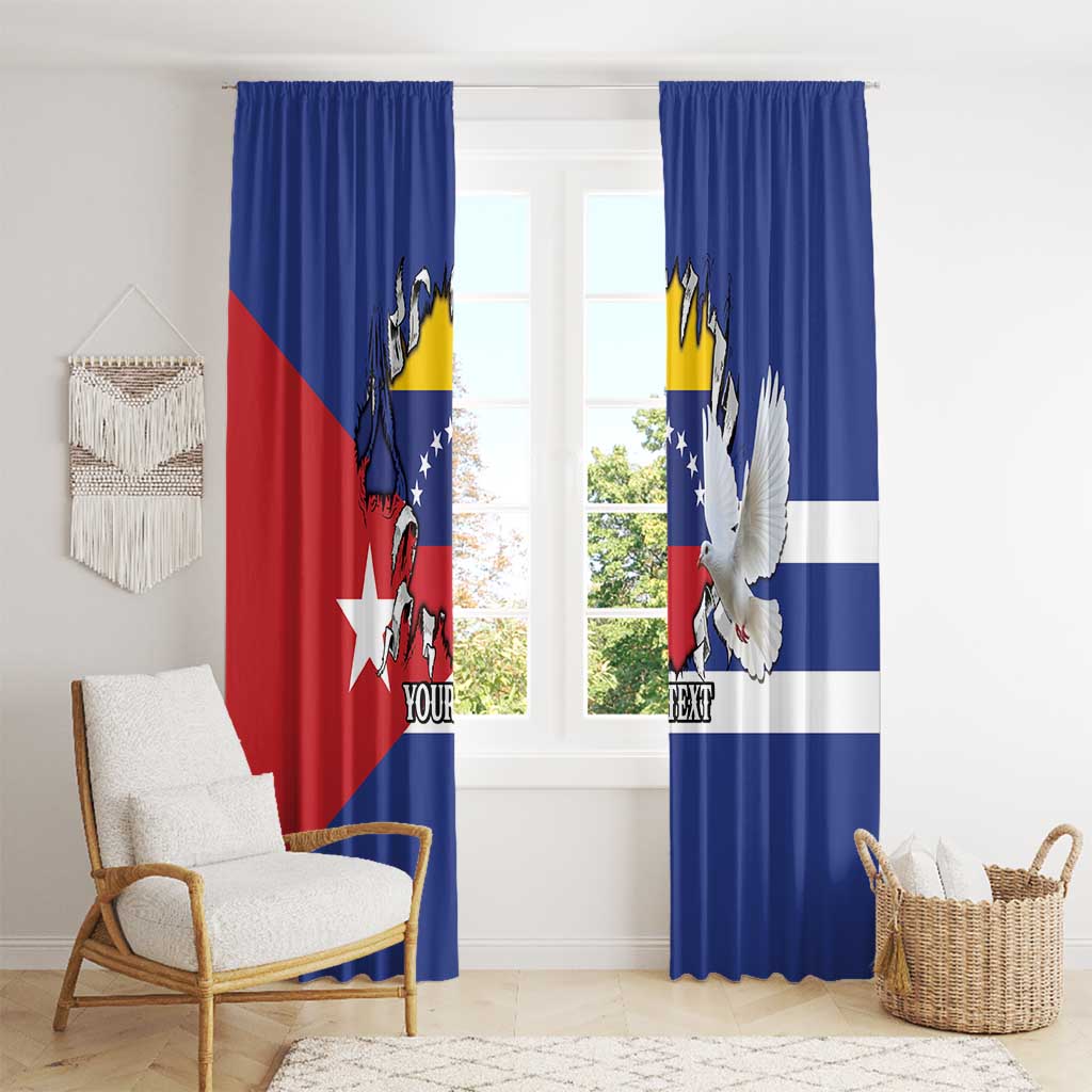 Personalized Cuba Venezuela Window Curtain Fuerza Y Esperanza - Wonder Print Shop