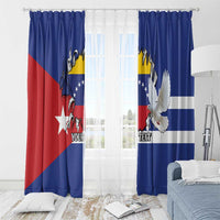 Personalized Cuba Venezuela Window Curtain Fuerza Y Esperanza - Wonder Print Shop