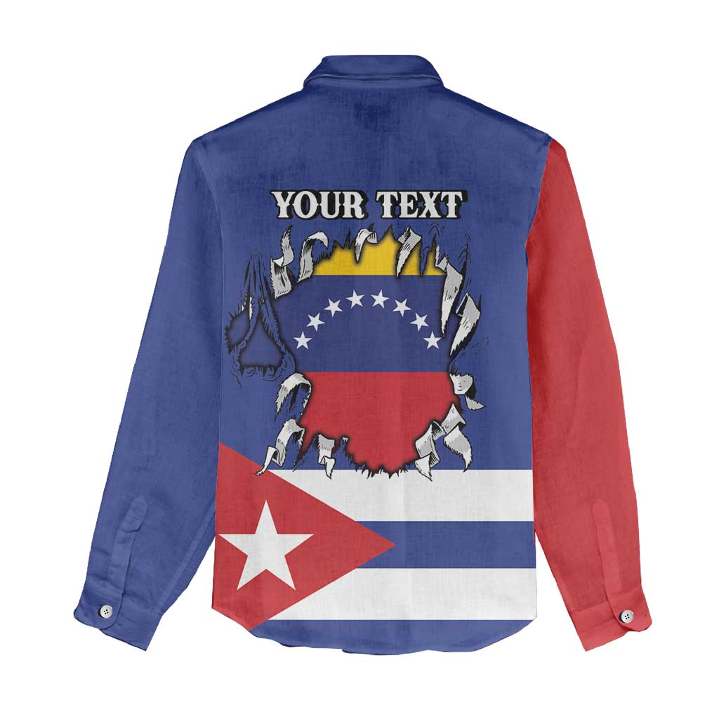 Personalized Cuba Venezuela Women Casual Shirt Fuerza Y Esperanza - Wonder Print Shop