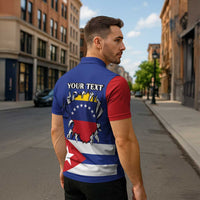 Personalized Cuba Venezuela Zipper Polo Shirt Fuerza Y Esperanza - Wonder Print Shop