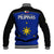 (Custom Text And Number) 2023 Philippines Anzkals Football Baseball Jacket Pilipinas Be Unique LT9