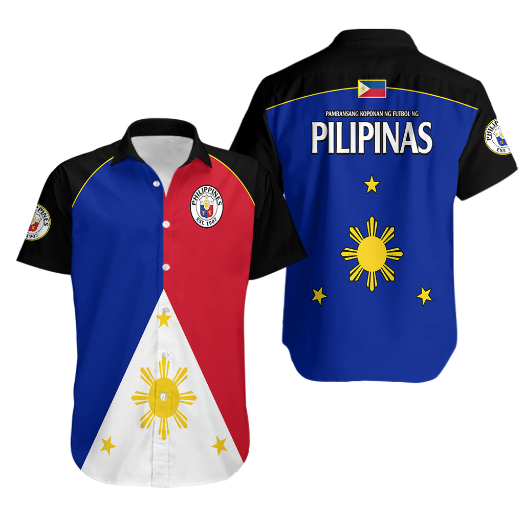 Philippines Concept Home Football Hawaiian Shirt Pilipinas Flag Black Style 2023 - Wonder Print Shop