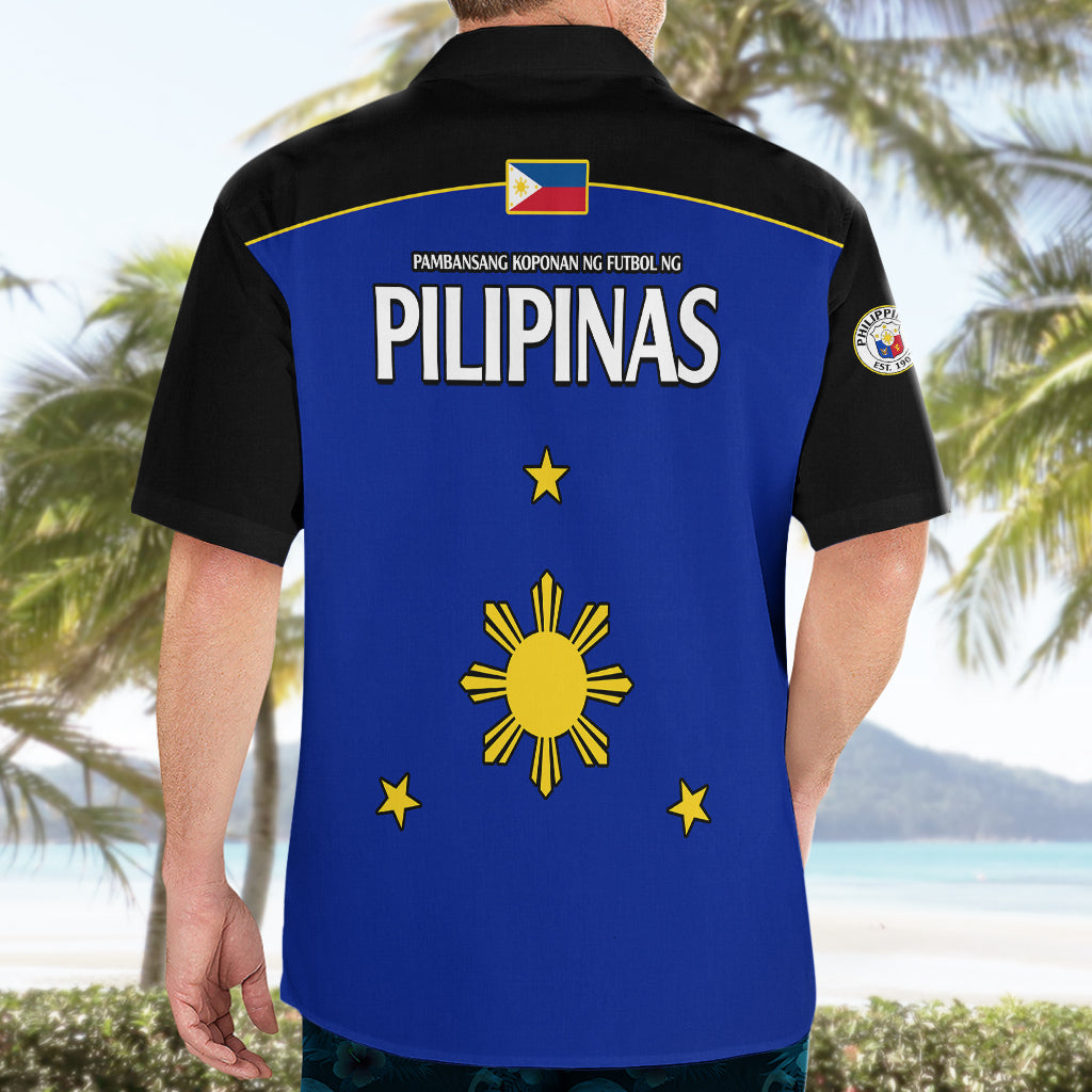 Philippines Concept Home Football Hawaiian Shirt Pilipinas Flag Black Style 2023 - Wonder Print Shop