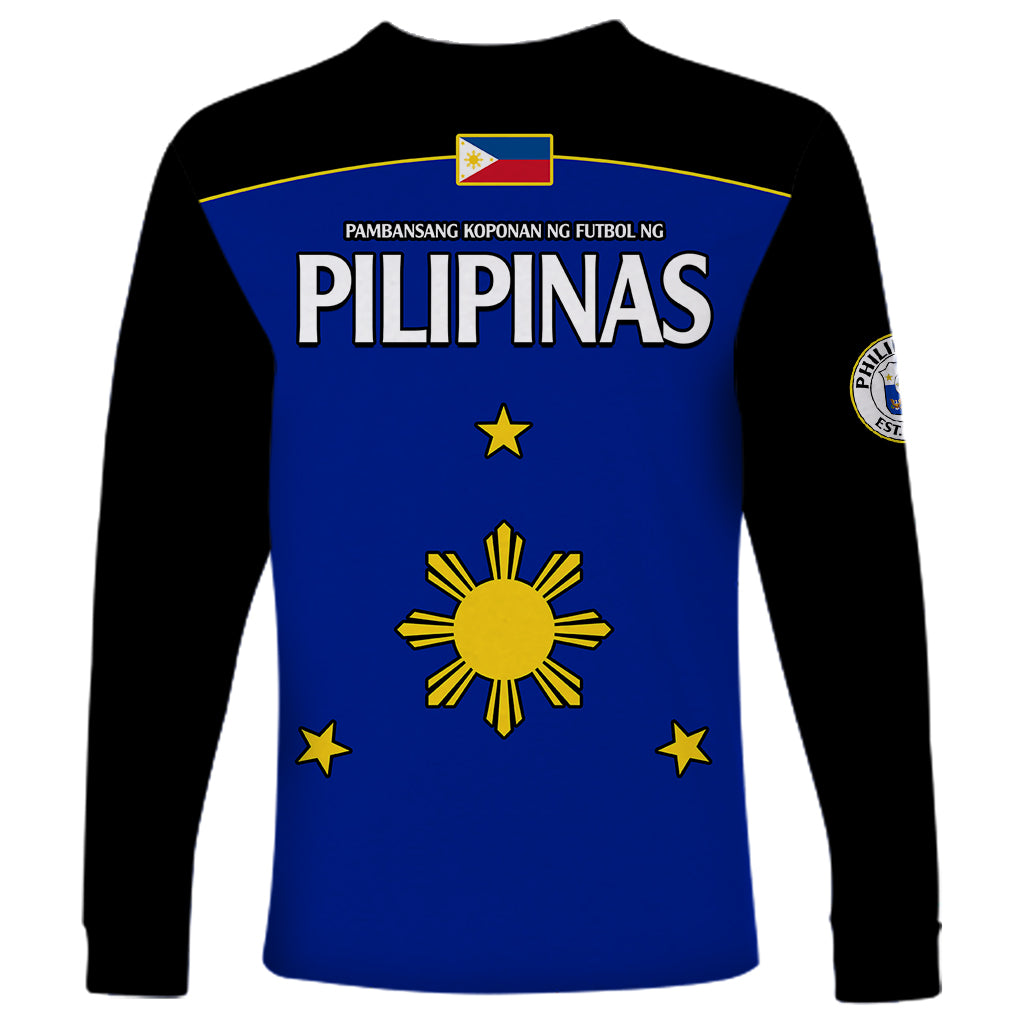 Philippines Concept Home Football Long Sleeve Shirt Pilipinas Flag Black Style 2023 - Wonder Print Shop