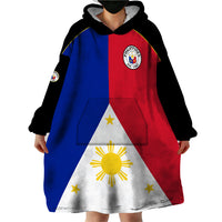 Philippines Concept Home Football Wearable Blanket Hoodie Pilipinas Flag Black Style 2023 - Wonder Print Shop