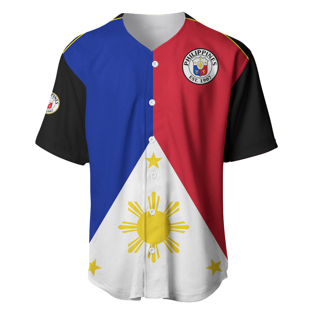 (Custom Text And Number) Philippines Concept Home Football Baseball Jersey Pilipinas Flag Black Style 2023 LT9 - Wonder Print Shop