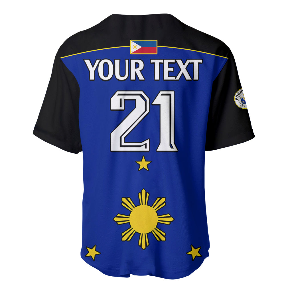 (Custom Text And Number) Philippines Concept Home Football Baseball Jersey Pilipinas Flag Black Style 2023 LT9 - Wonder Print Shop