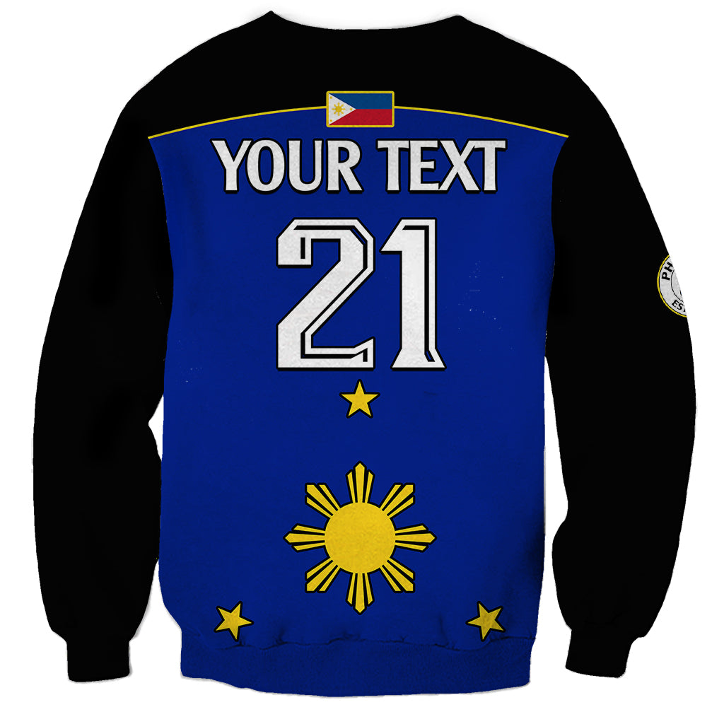 (Custom Text And Number) Philippines Concept Home Football Sweatshirt Pilipinas Flag Black Style 2023 - Wonder Print Shop