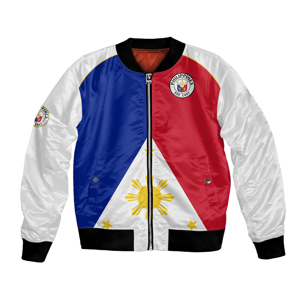 Philippines Concept Home Football Bomber Jacket Pilipinas Flag White Style 2023 LT9 - Wonder Print Shop