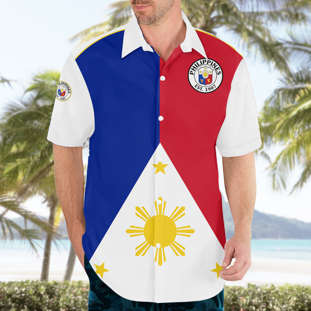 Philippines Concept Home Football Hawaiian Shirt Pilipinas Flag White Style 2023 - Wonder Print Shop