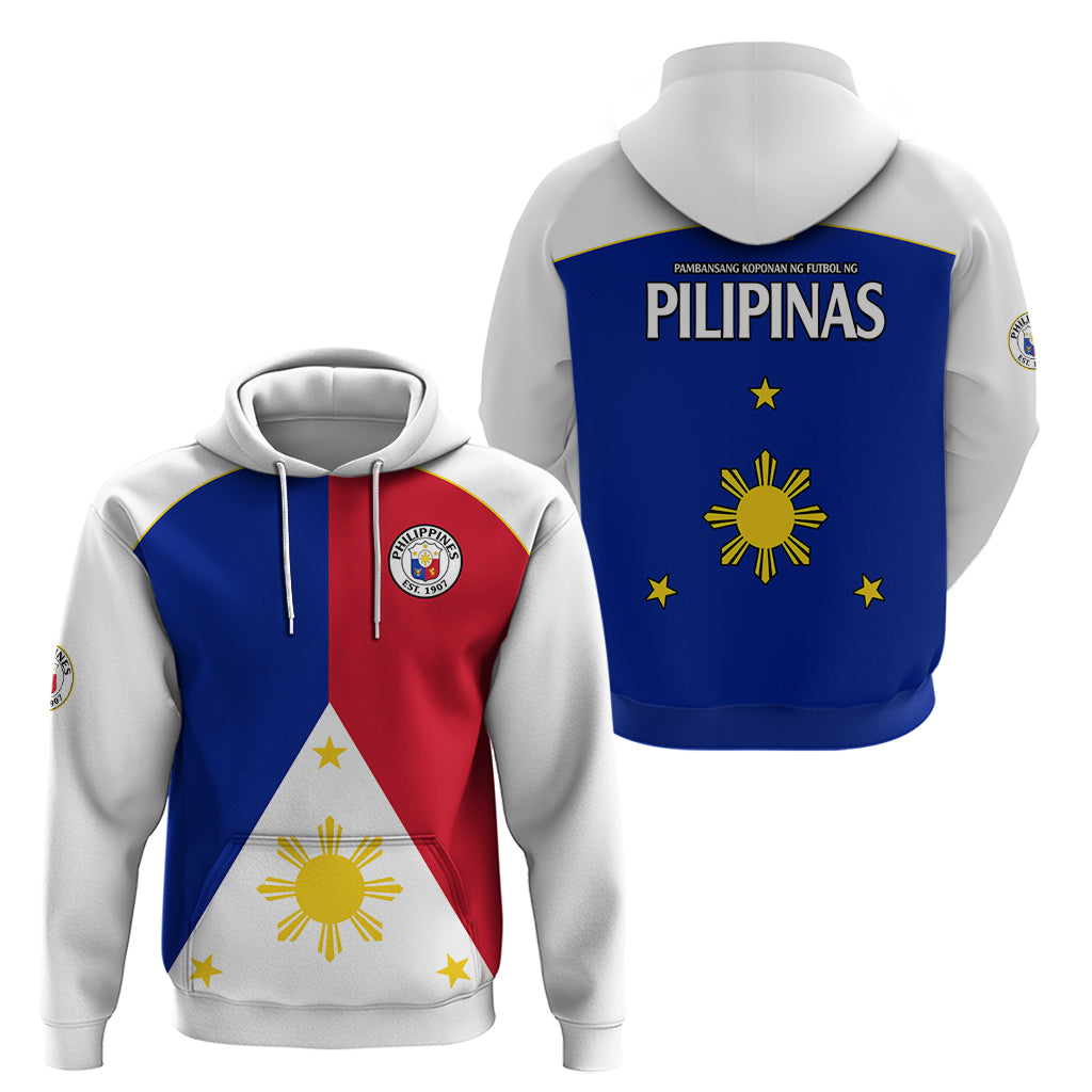 Philippines Concept Home Football Hoodie Pilipinas Flag White Style 2023 - Wonder Print Shop