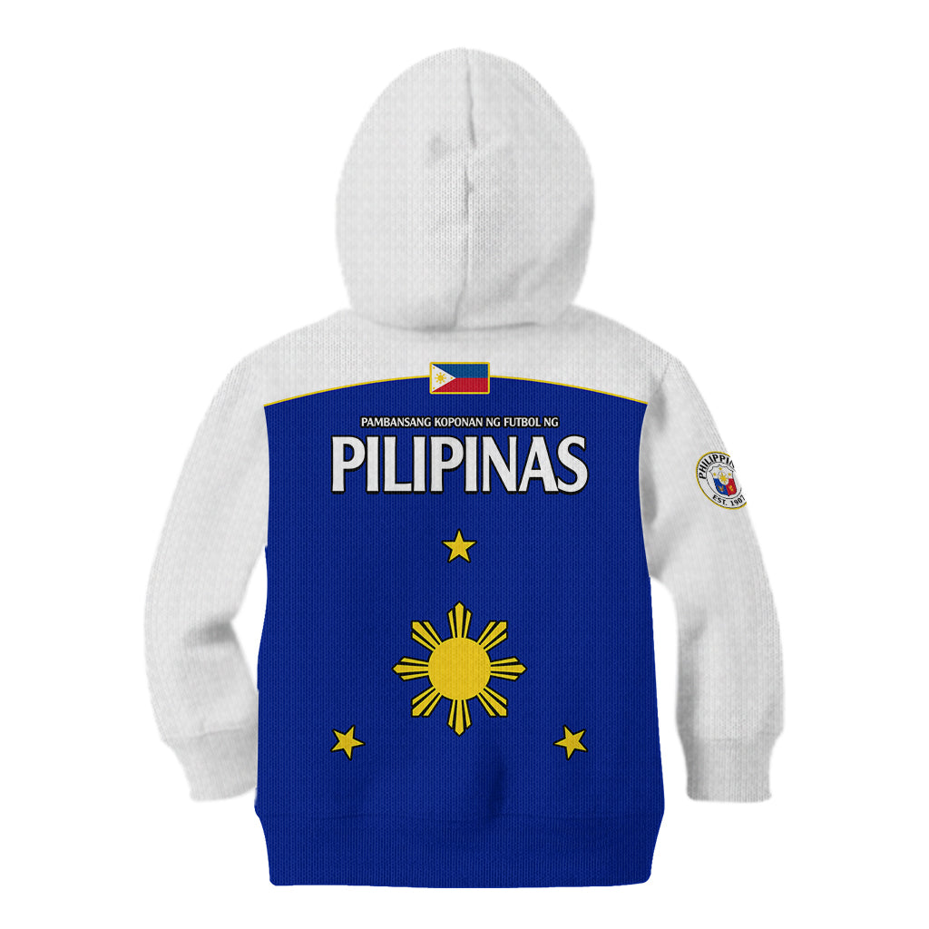 Philippines Concept Home Football Kid Hoodie Pilipinas Flag White Style 2023 - Wonder Print Shop