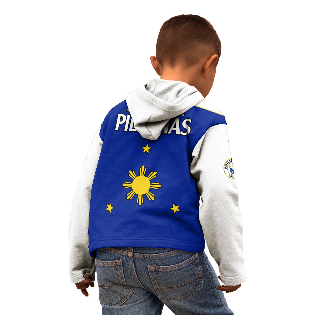Philippines Concept Home Football Kid Hoodie Pilipinas Flag White Style 2023 - Wonder Print Shop