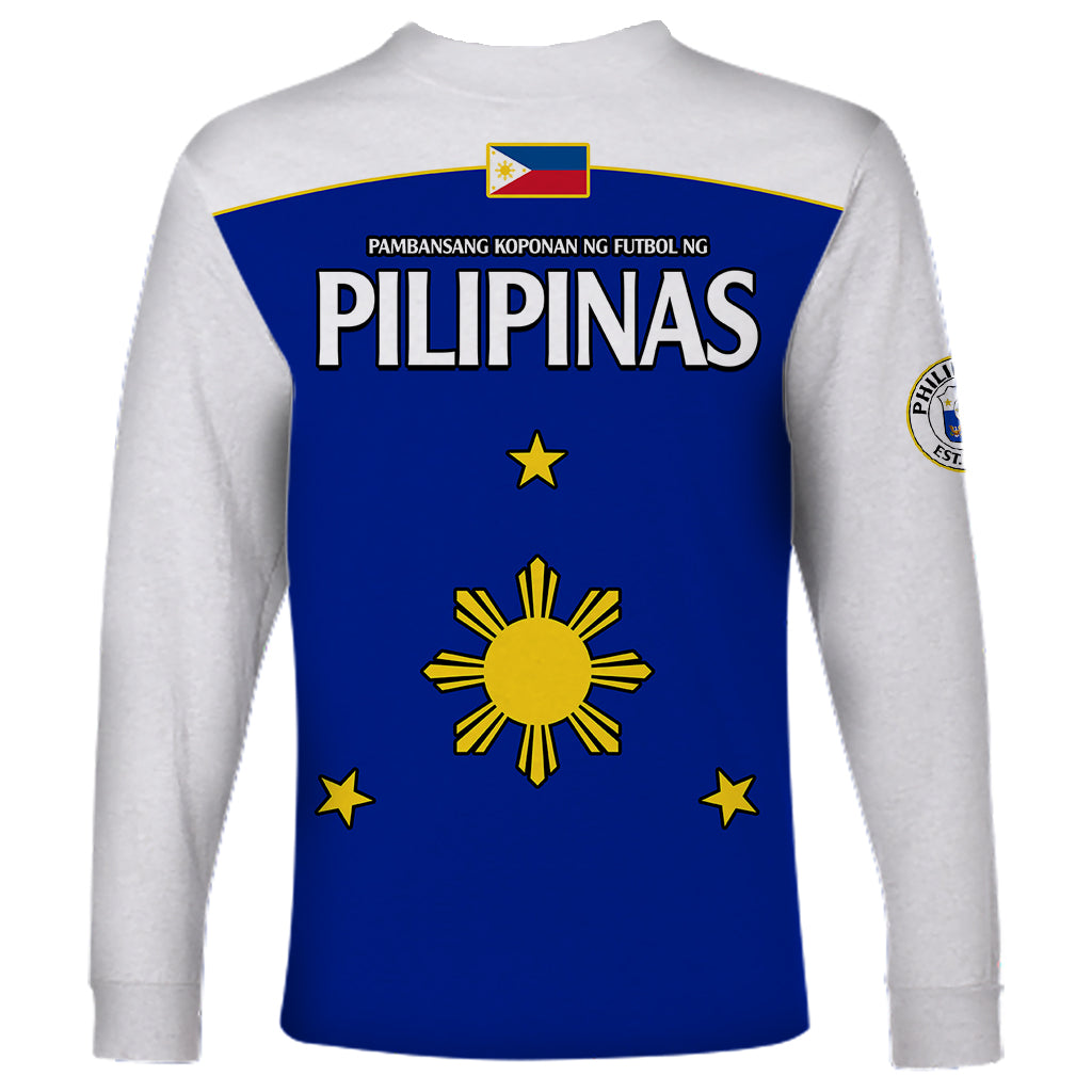 Philippines Concept Home Football Long Sleeve Shirt Pilipinas Flag White Style 2023 - Wonder Print Shop