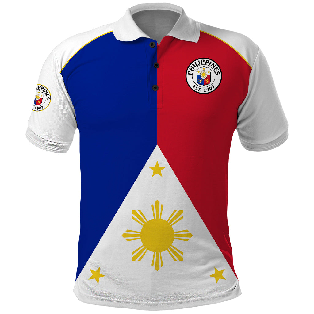 Philippines Concept Home Football Polo Shirt Pilipinas Flag White Style 2023 - Wonder Print Shop