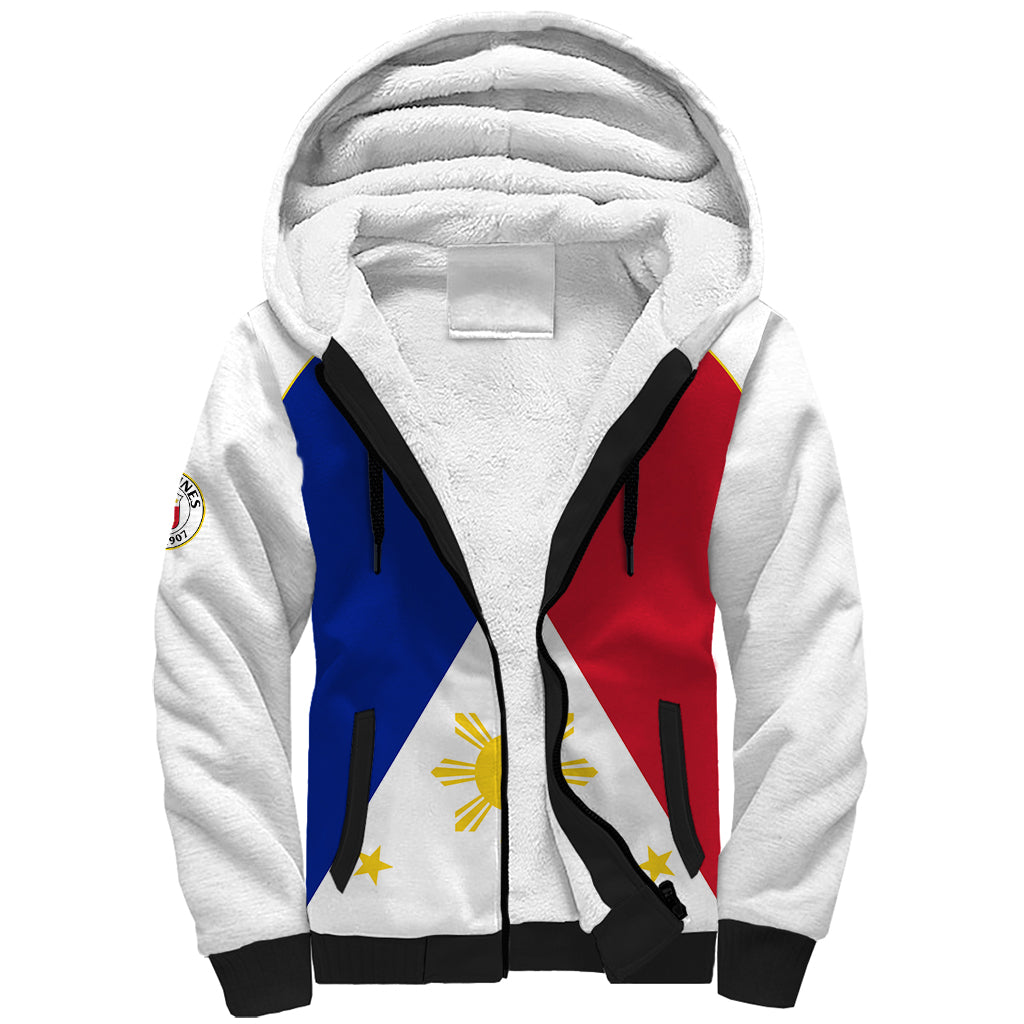 Philippines Concept Home Football Sherpa Hoodie Pilipinas Flag White Style 2023 - Wonder Print Shop