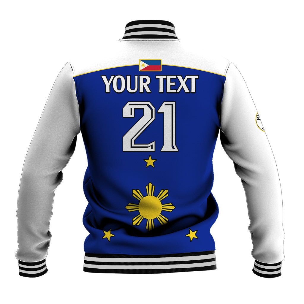 (Custom Text And Number) Philippines Concept Home Football Baseball Jacket Pilipinas Flag White Style 2023 LT9 - Wonder Print Shop