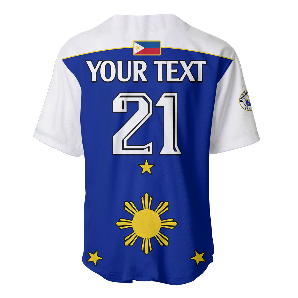 (Custom Text And Number) Philippines Concept Home Football Baseball Jersey Pilipinas Flag White Style 2023 LT9 - Wonder Print Shop